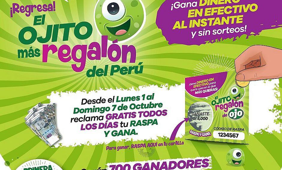 Gana con el Ojito regalón: sepa cómo llevarse uno de los premios en efectivo