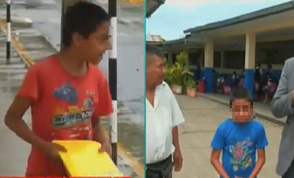 Niño que camina dos horas para ir a su colegio, tiene a su mamá con cáncer (VIDEO)