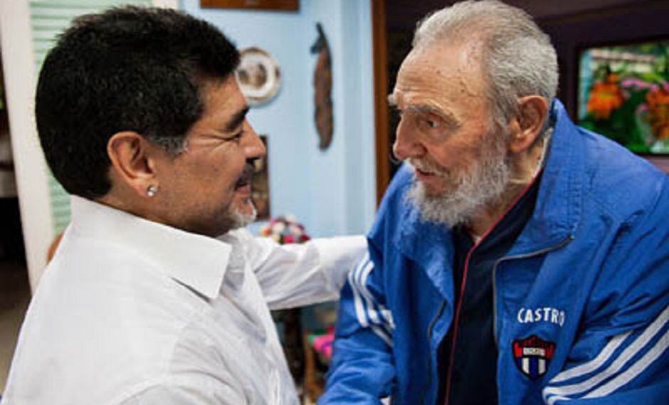 Fidel Castro se declara admirador de Diego Maradora y le 