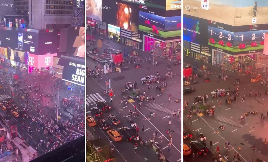 Impresionante video de multitud huyendo del Times Square tras confundir sonido de moto con tiroteo