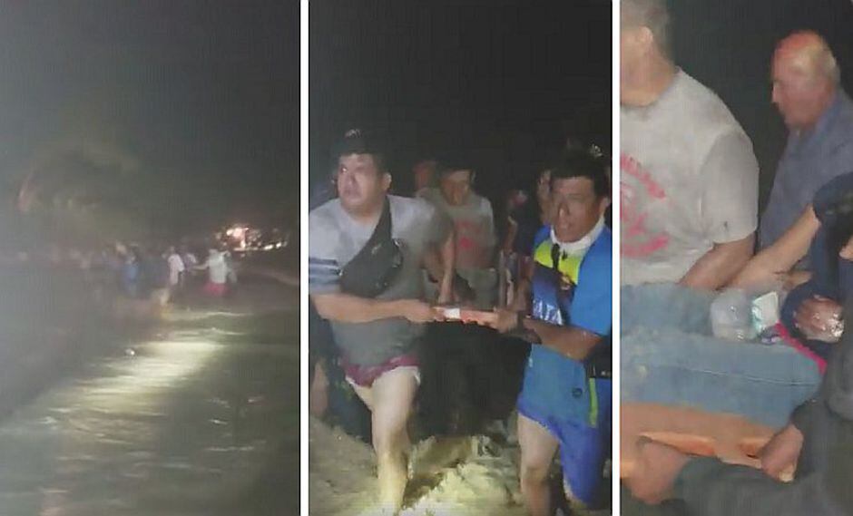 Mujer embarazada cruza en camilla ante crecida de río en Piura (VIDEO)