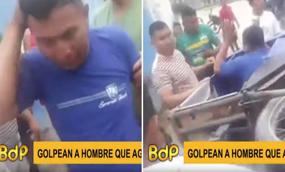 Iquitos: furiosa turba agarra a golpes a hombre que agredió a su pareja│VIDEO