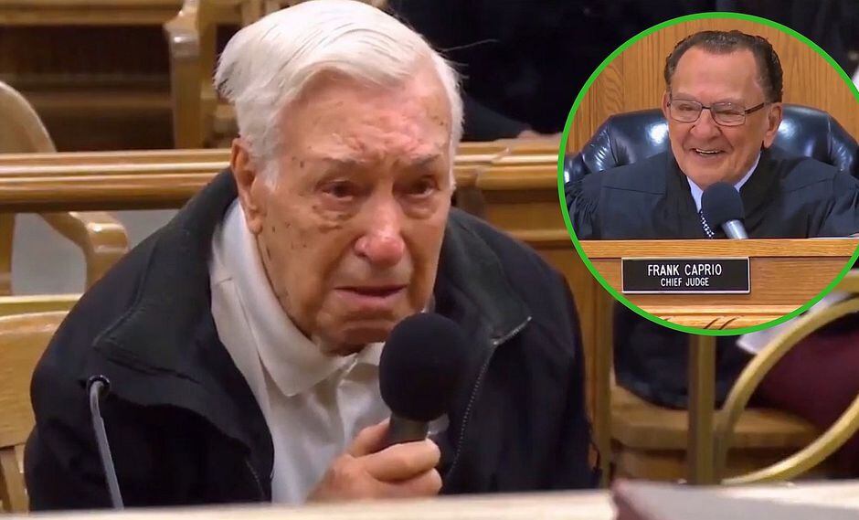 La tierna defensa de un abuelo de 96 años acusado de manejar con exceso de velocidad│VIDEO