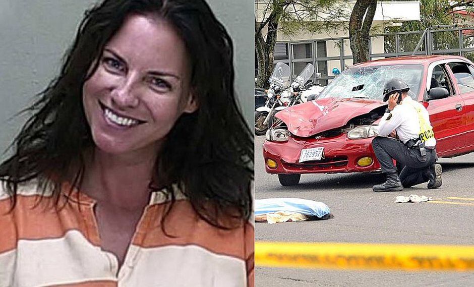 Mujer ebria mata a una anciana y se ríe cuando le toman la foto al ser detenida