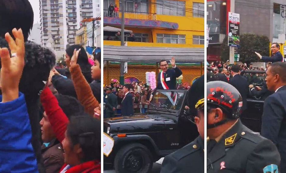 Le gritan "Cierre el Congreso" a Martín Vizcarra al terminar la Parada Militar | VÍDEO