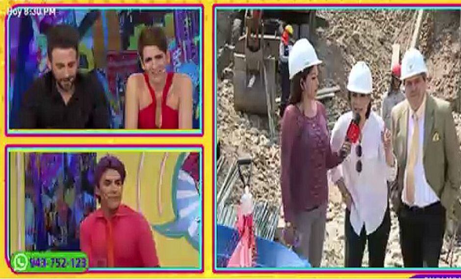 Evelyn Vela reaparece en TV y Peluchín le hace pesada broma