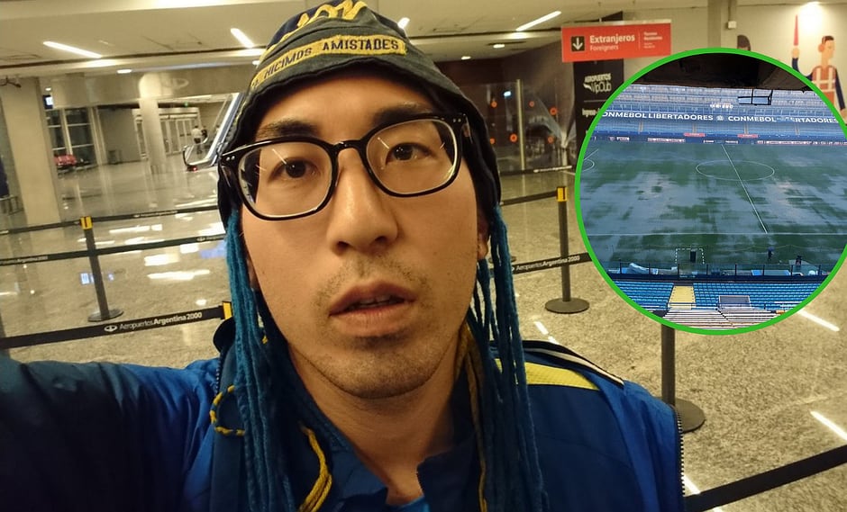 Japonés fanático de Boca viajó a Argentina para la final y ahora se la perderá