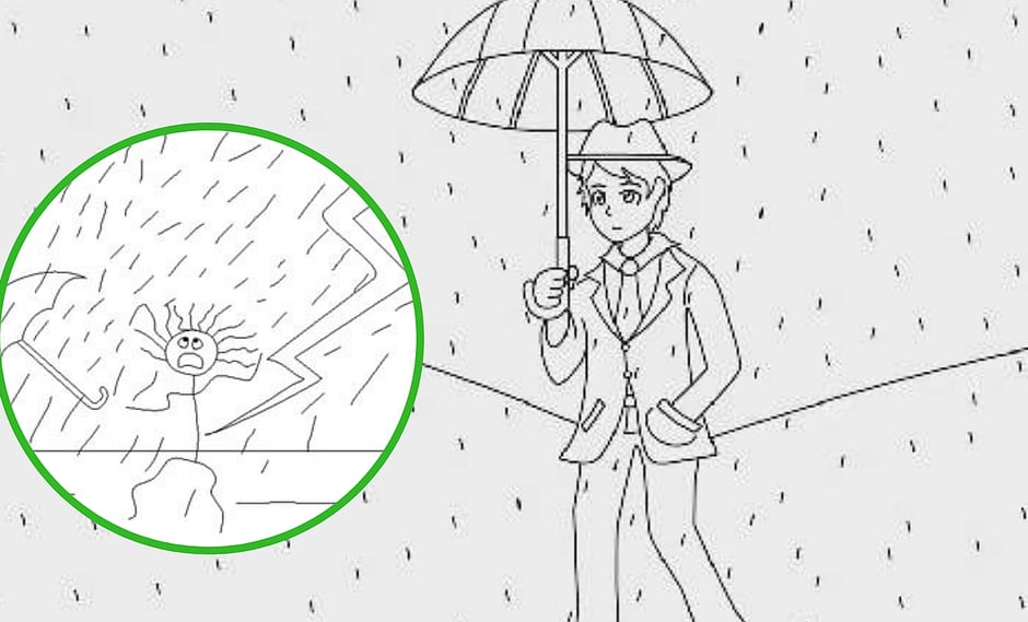 ¿Cómo dibujar de forma correcta al hombre bajo la lluvia?