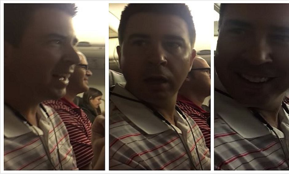 Se entera que será papá gracias a anuncio del piloto en un avión (VIDEO)