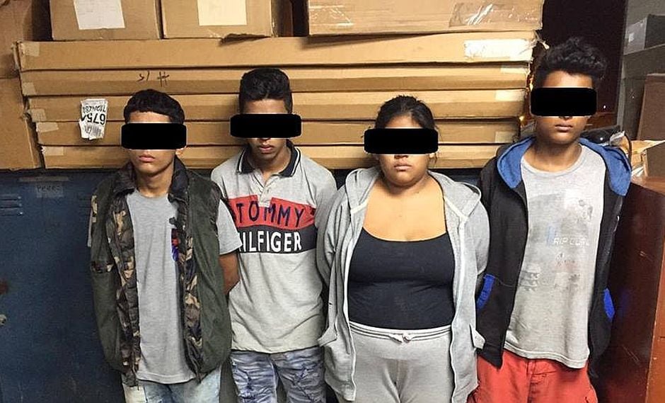 Banda de delincuentes conformados por cuatro menores son detenidos tras robo de cartera