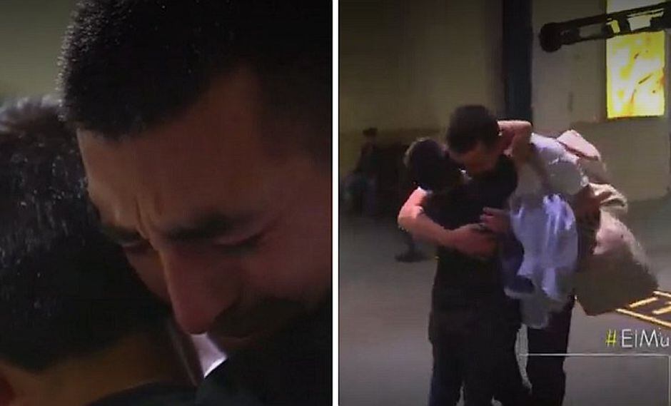 El emotivo reencuentro de un padre que fue separado de su hijo por no saber inglés