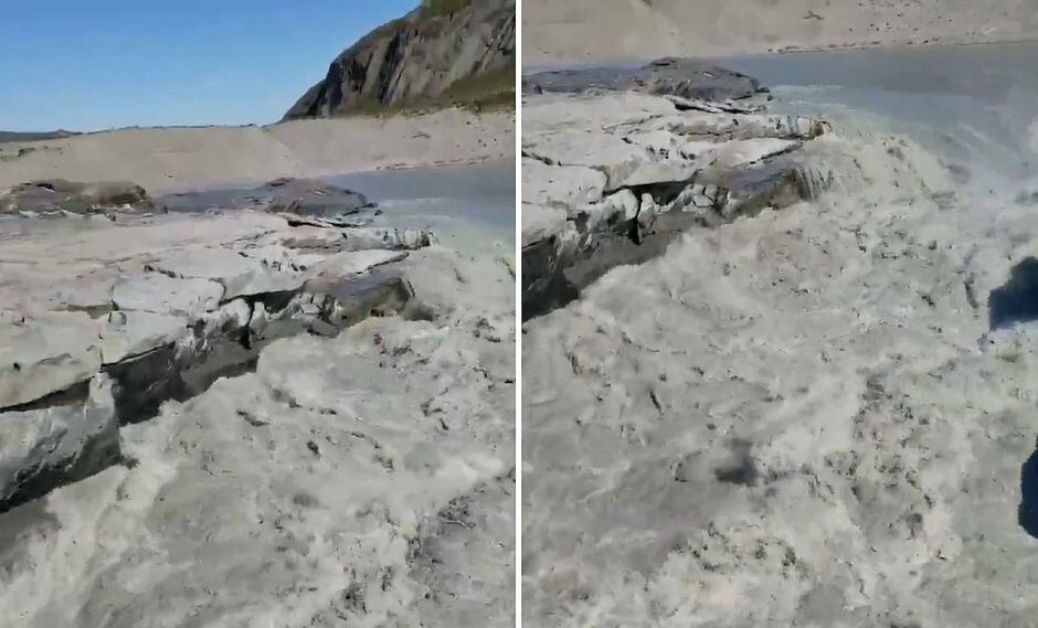 Se derriten 12 mil millones de toneladas de hielo en Groenlandia│VIDEO