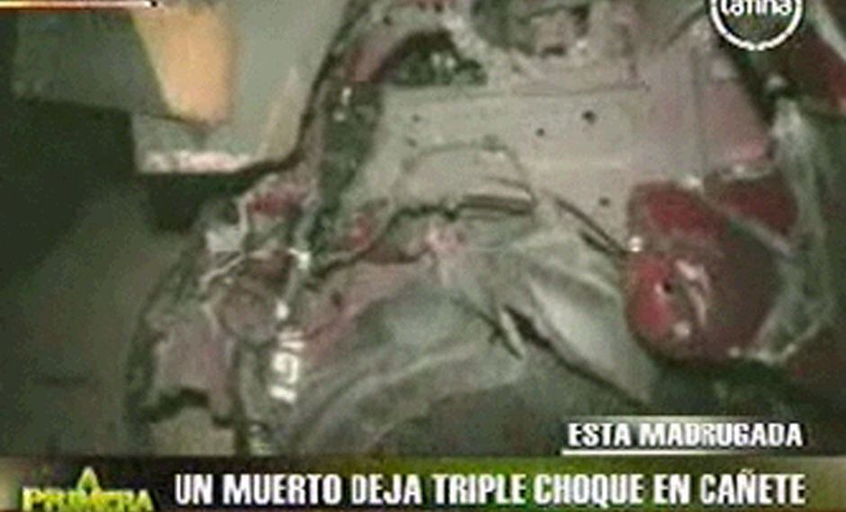 Cañete: Un muerto y 25 heridos en triple choque