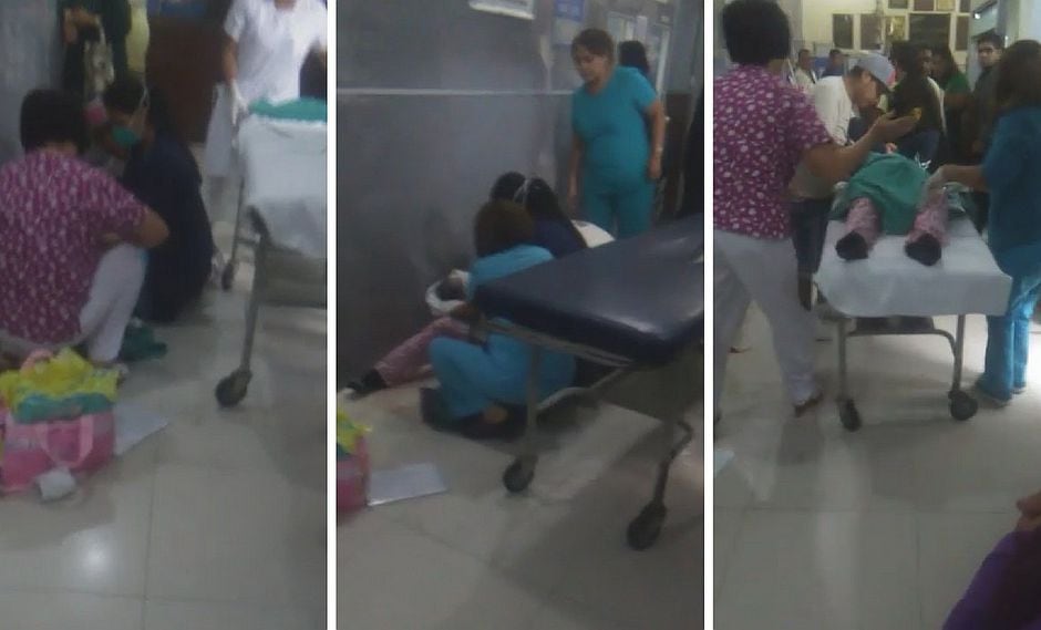 Mujer embarazada da a luz en piso de hospital de EsSalud (VIDEOS)