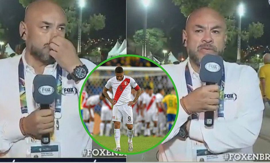 Periodista Peter Arévalo rompe en llanto tras derrota de Perú en la Copa América