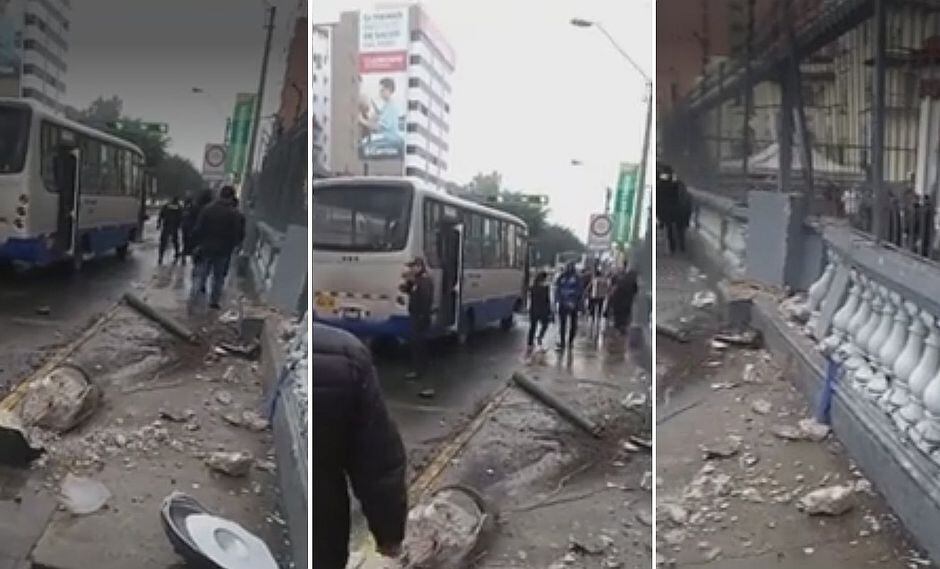Corredor Azul: Chofer de bus perdió el control y se estrelló contra Embajada de Venezuela│VIDEO