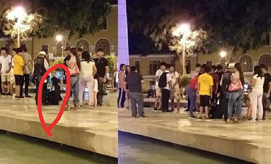 Niña cae a pileta de la Plaza de Armas de Ica mientras jugaba