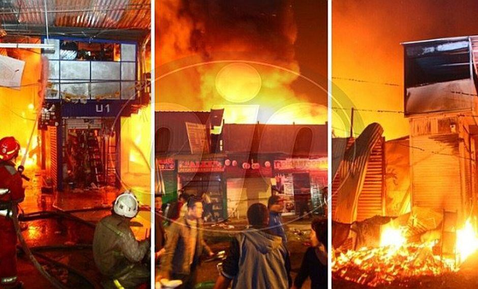 Incendio consume mercado 'Monumental' de Puente Piedra (FOTOS y VIDEOS)