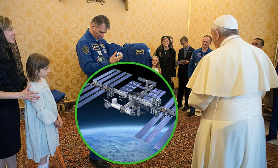Astronautas de la Estación Espacial Internacional hacen un inusual regalo al Papa Francisco