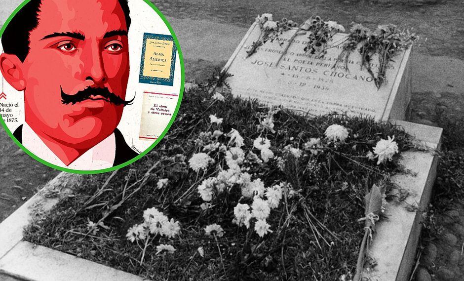 José Santos Chocano, "El Cantor de América" que fue enterrado de pie en el Presbítero Maestro