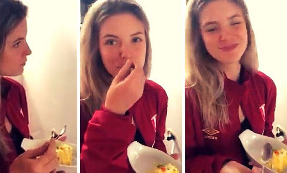 Thaisa Leal prueba la causa rellena y su reacción sorprende (VIDEO)