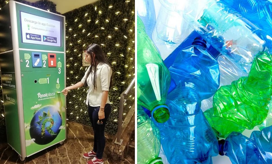 Llega al Perú máquina dispensadora que da comida por reciclar plásticos