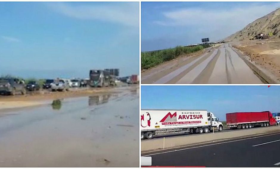 Chincha: huaico bloquea la Panamericana Sur y deja varado a vehículos (VIDEO)