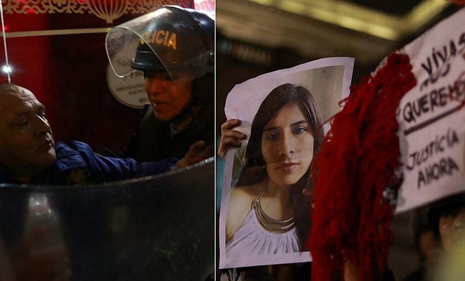 Hombre causa alboroto en protesta por la muerte de Eyvi Ágreda (FOTO)