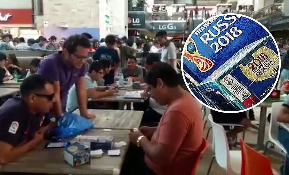 Fans del álbum Panini toman centro comercial para cambiar figuritas (VIDEOS)