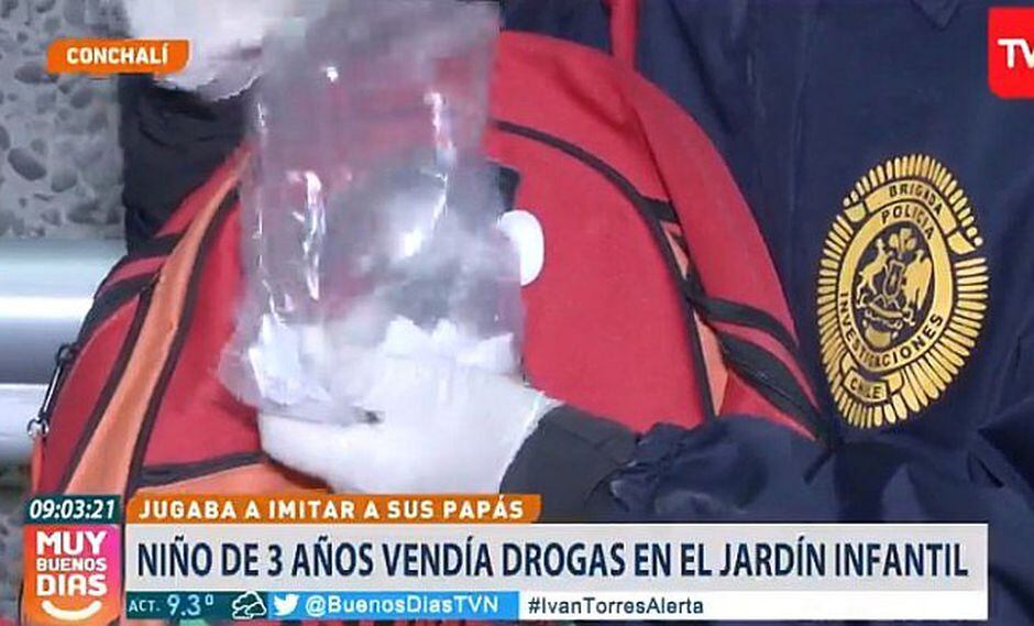 Niño de 3 años imita a sus padres y vende cocaína en nido a sus compañeritos