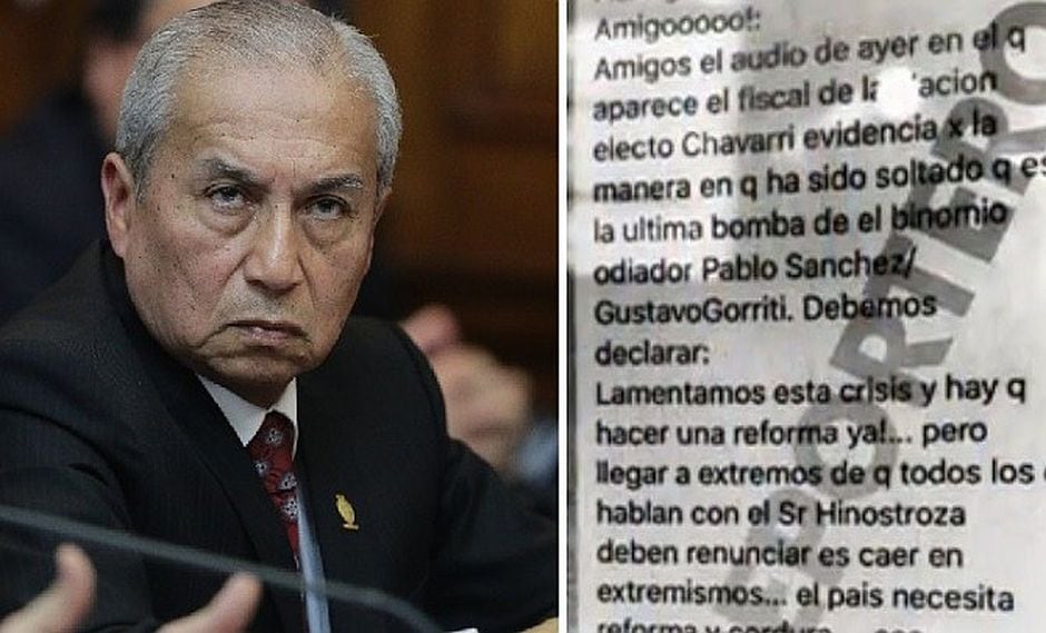 Pedro Chávarry sobre el chat La Botica: "No dice nada contra mí"