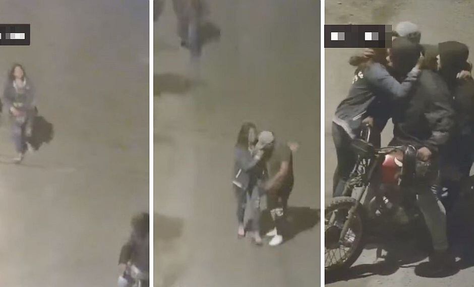 Delincuentes intentaron asaltar a joven, pero vecina los reconoce y terminan abrazándose | VÍDEO