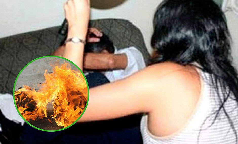 Hombre es quemado vivo y con gasolina por su esposa en Huancayo