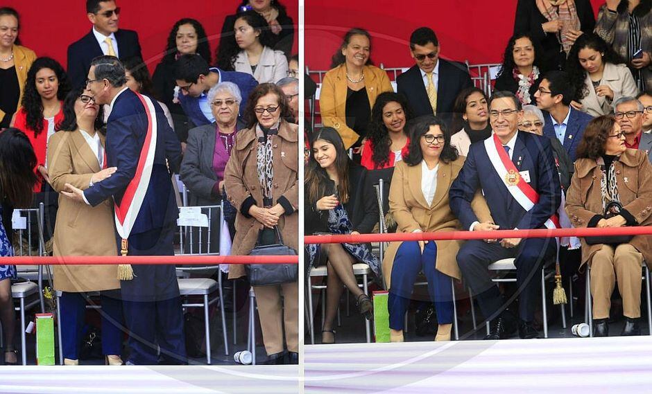 Martín Vizcarra rompe el protocolo y se sienta al lado de su esposa | FOTO
