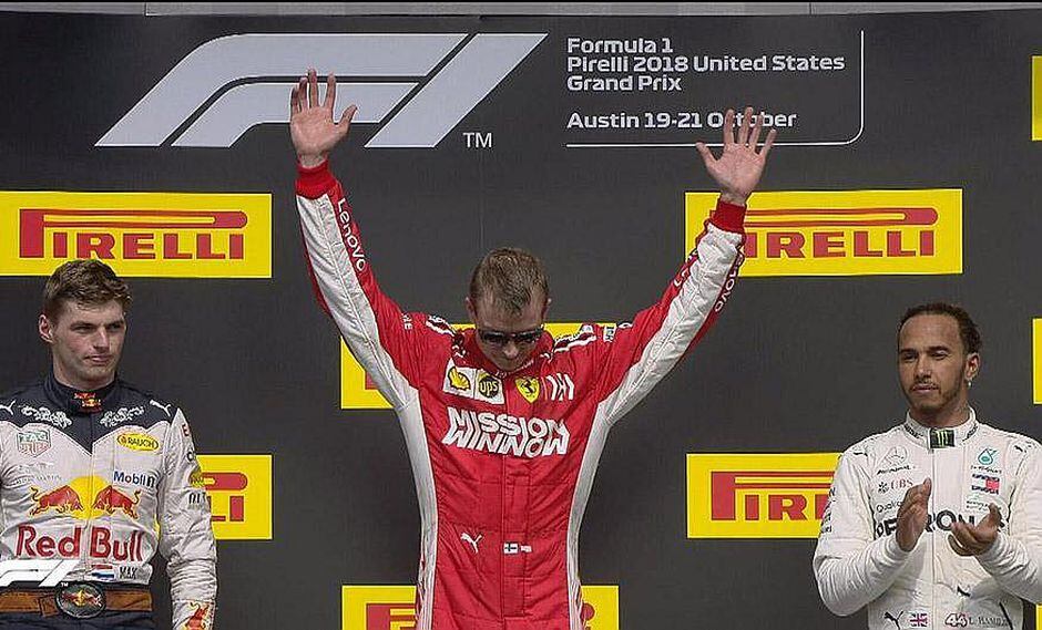 Fórmula 1: Raikkonen gana en Austin y Hamilton es casi campeón