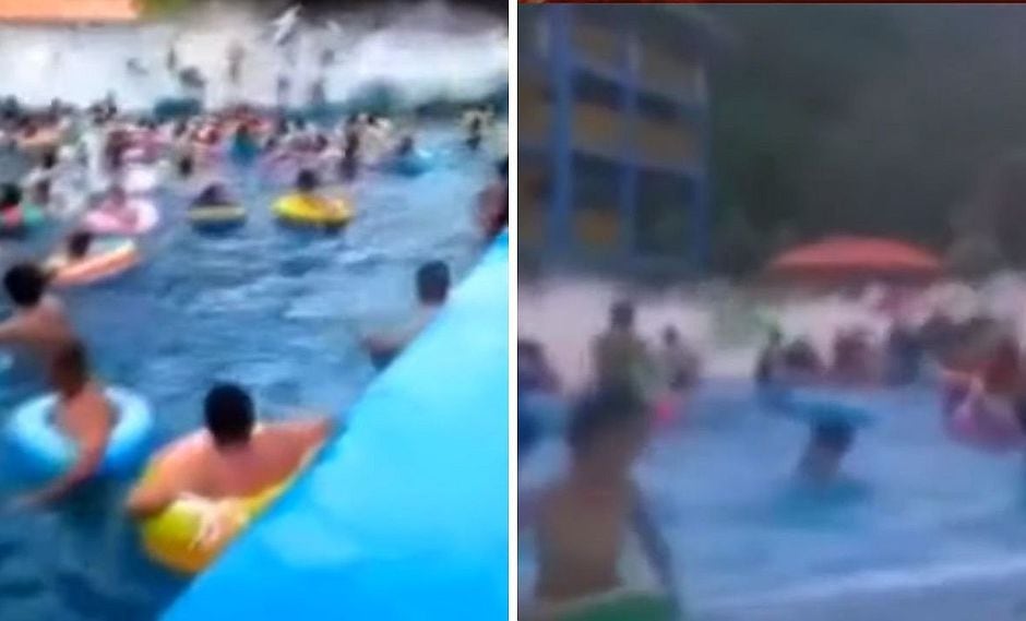 "Tsunami" en una piscina de olas deja 44 heridos en China | VÍDEO