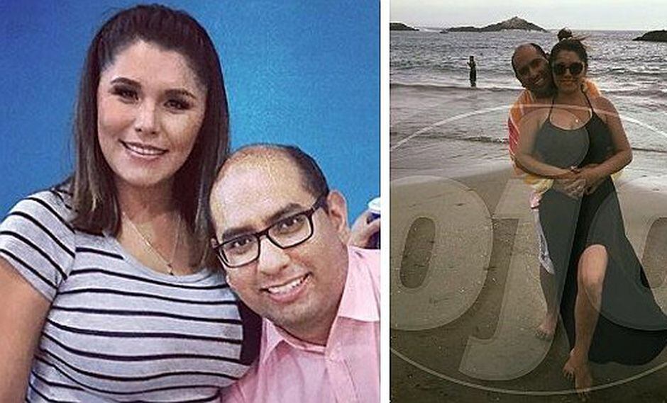 Novio de Lady Guillén muestra pancita de la conductora (FOTOS)